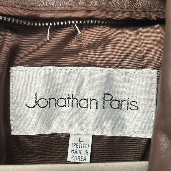 Johnathan Paris Leather Dark Brown Women's swing coat size Large - Picture 2 of 9